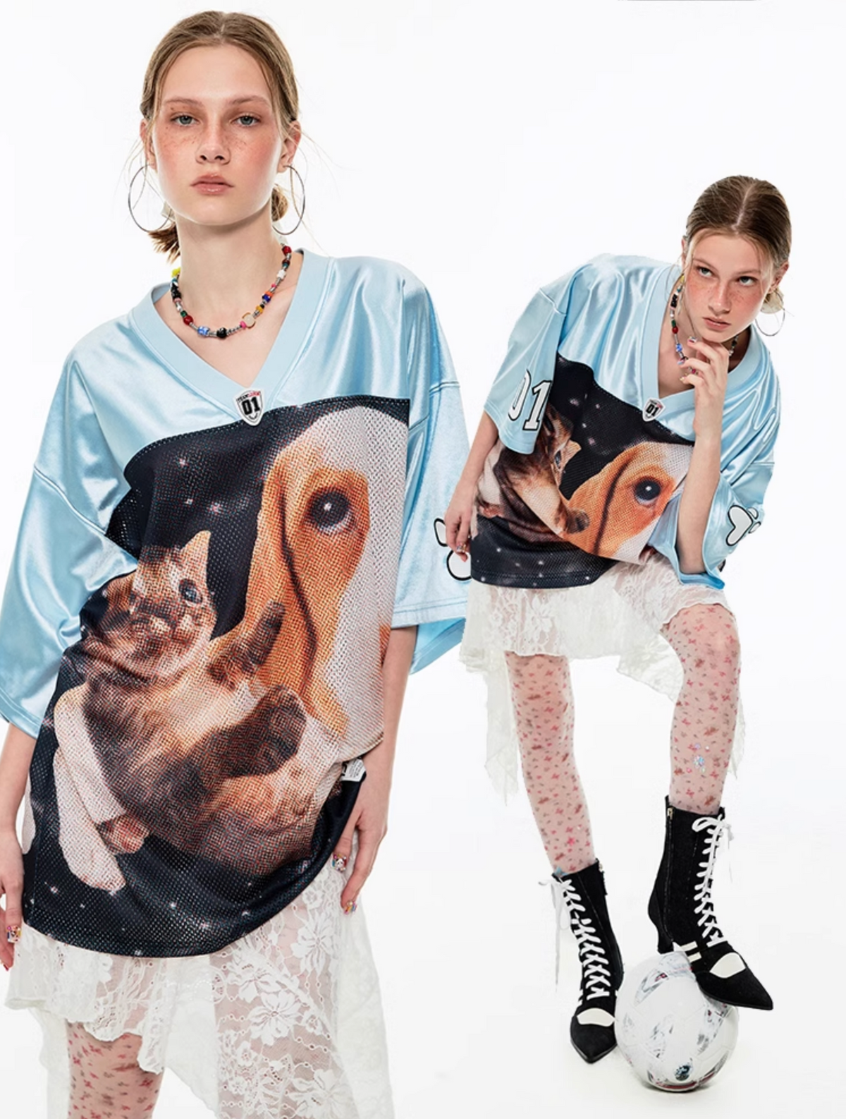 I LOVE DOG AND CAT OVERSIZED T-SHIRT – 2colors