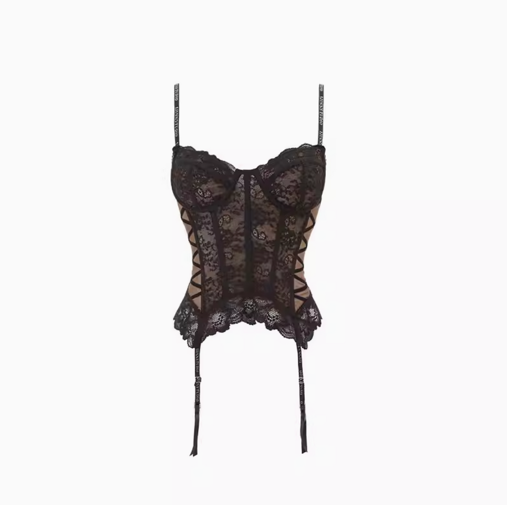 BRI LACE CORSET TOP – BLACK