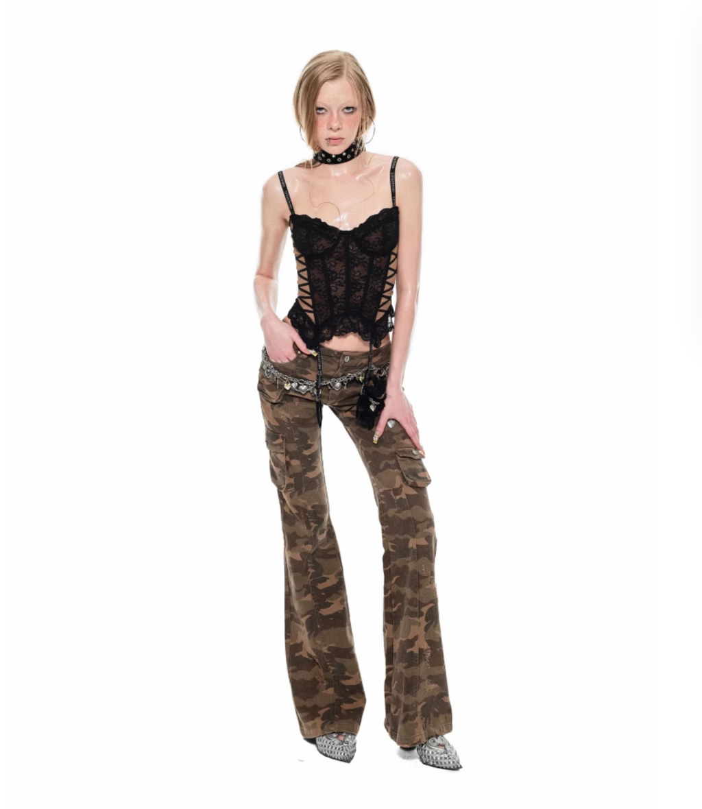 BRI LACE CORSET TOP – BLACK