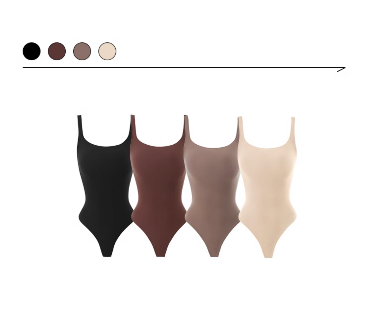 SQUARE NECK BODYSUIT – 4colors