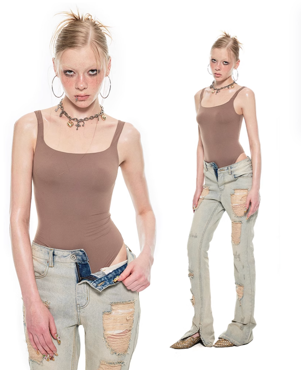 SQUARE NECK BODYSUIT – 4colors