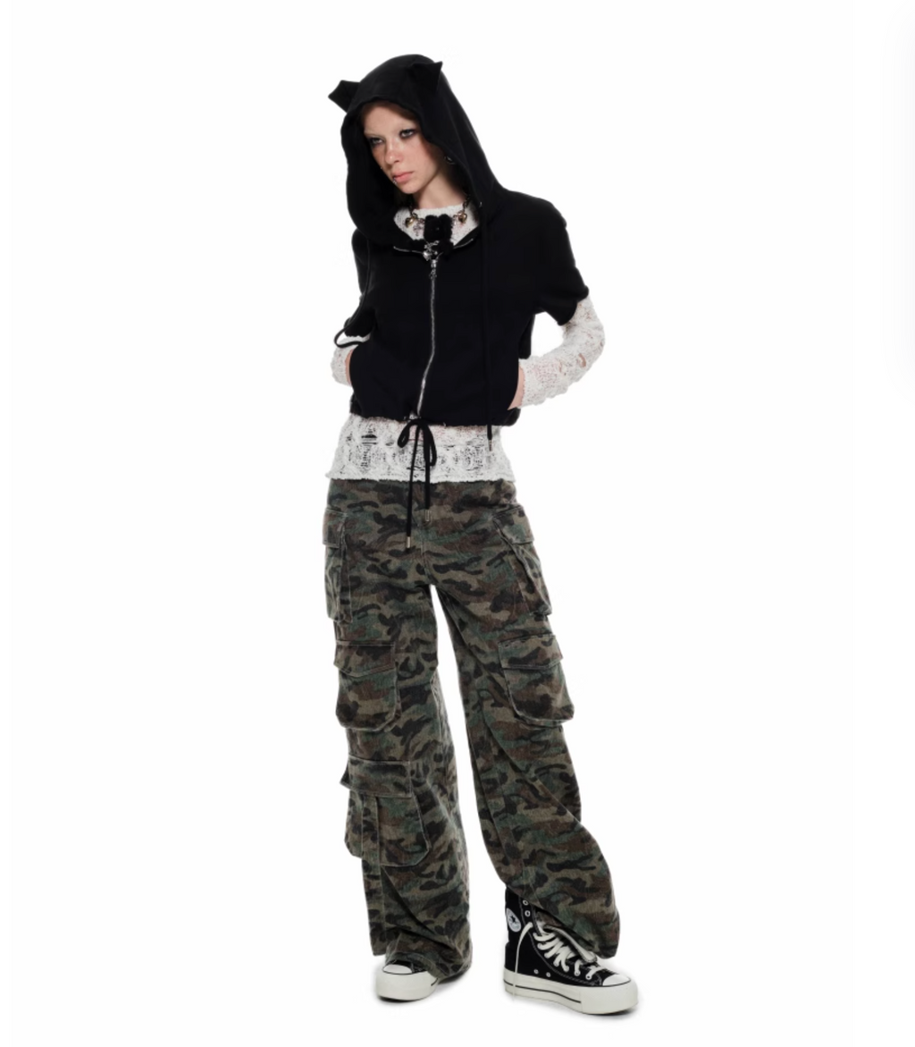 MINI MONSTER CAT EARS HOODIE – 2colors