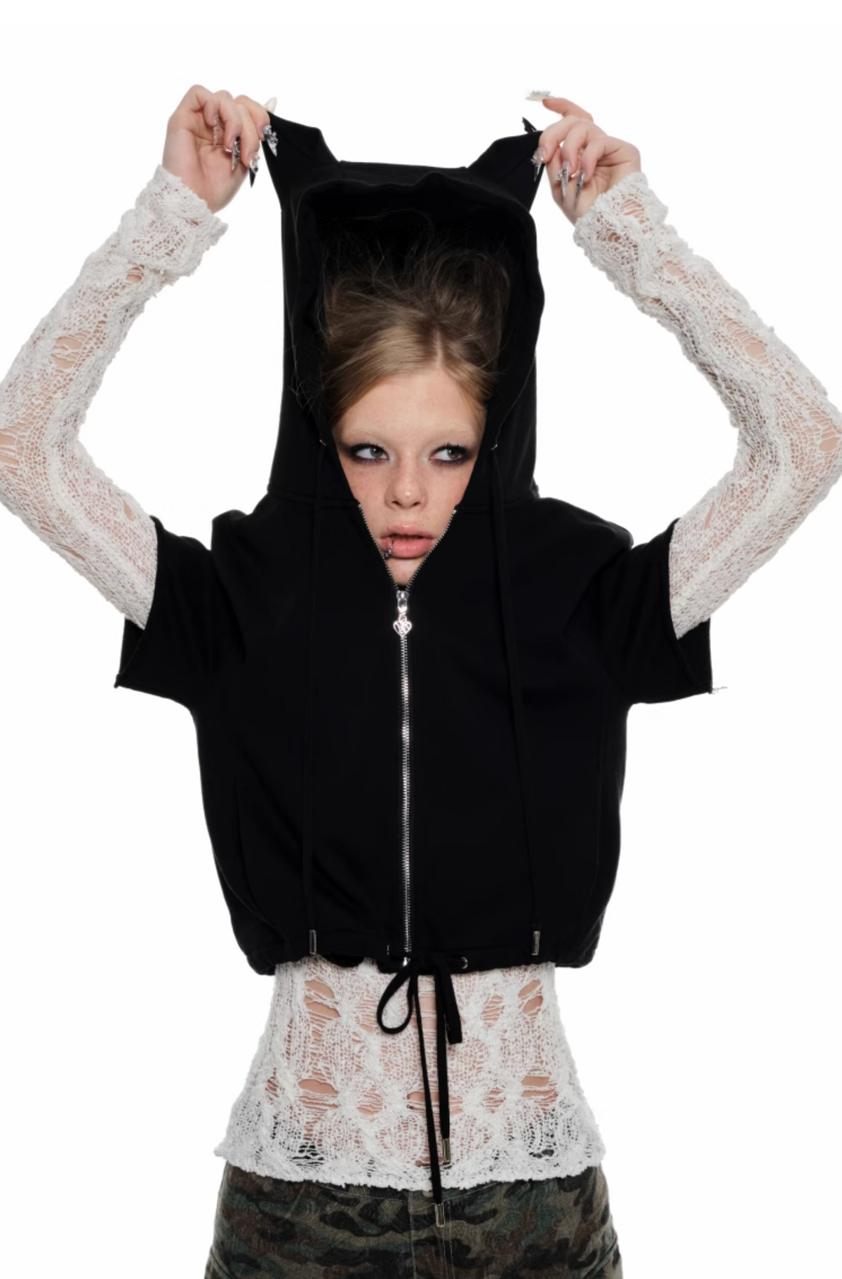 MINI MONSTER CAT EARS HOODIE – 2colors
