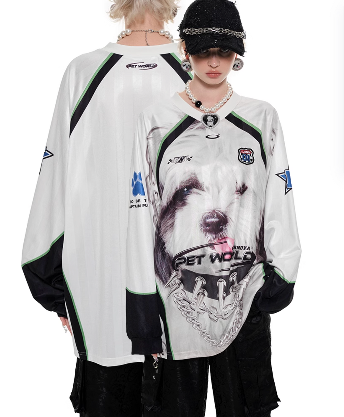 GEIST WHITE PUPPY OVERSIZED T-SHIRT