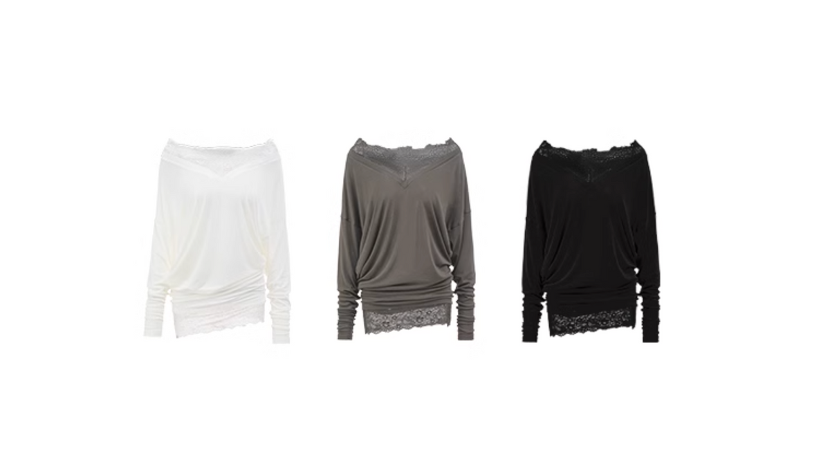 GAGI LACE TRIM T-SHIRT – 2colors
