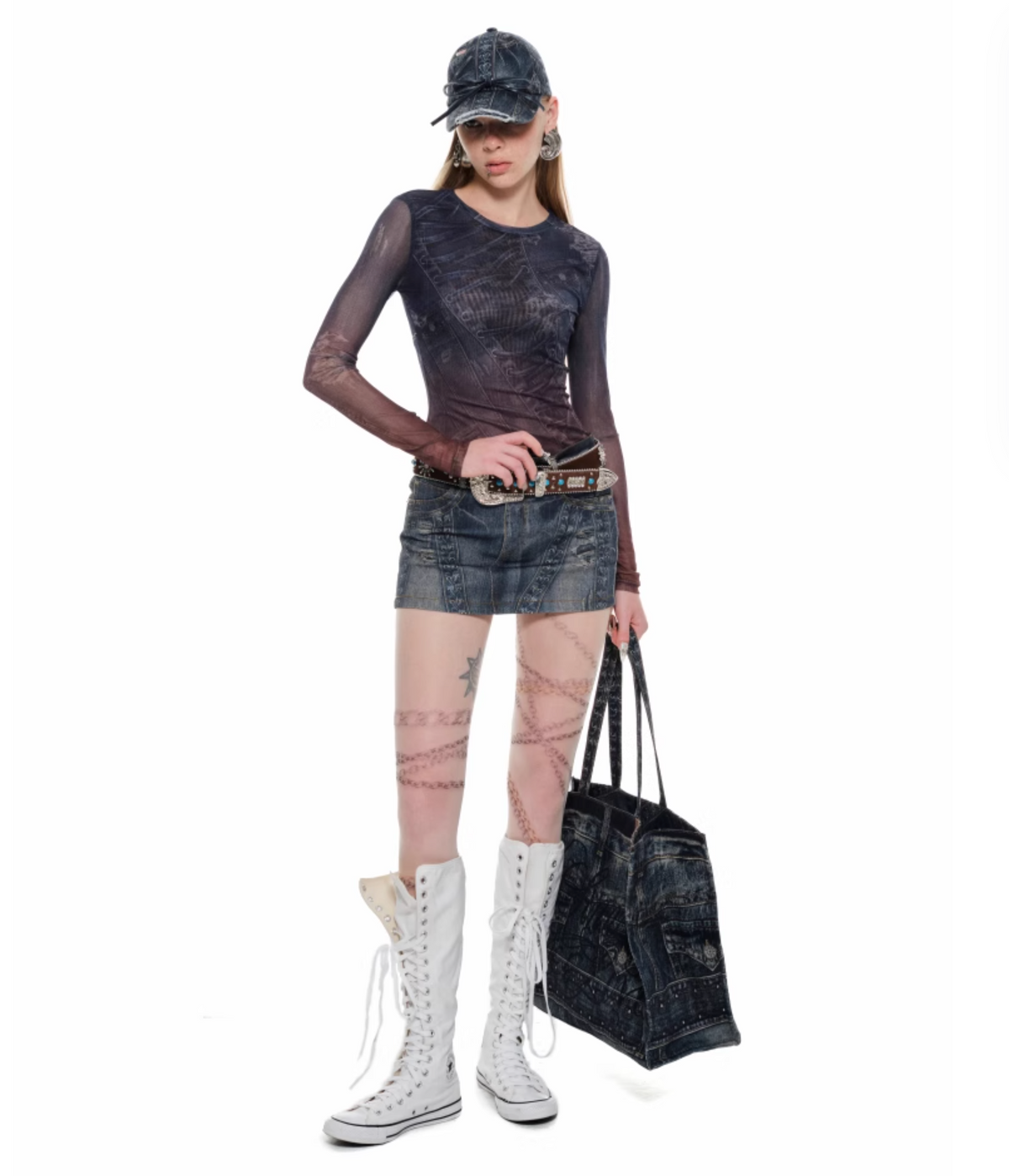 NAVY TACHA TOP & SKIRT