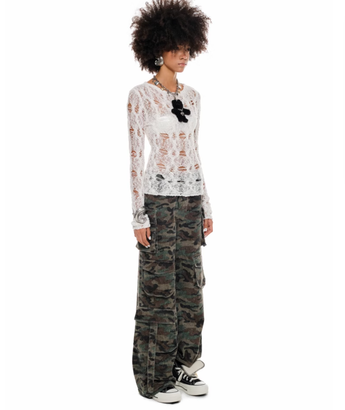 ERIKA CROCHET LONG SLEEVE TOP – 2colors