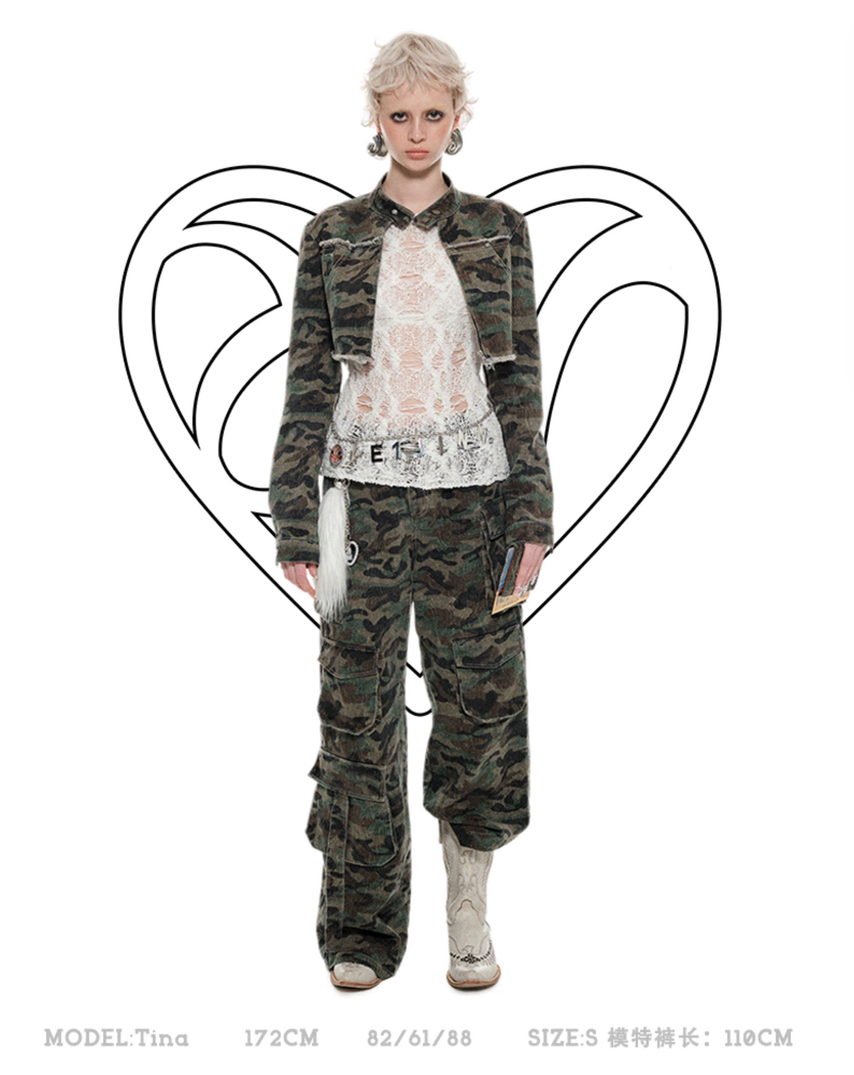 XORA CAMO CROPPED JACKET