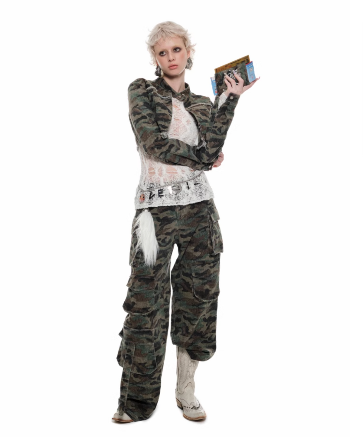 XORA CAMO CROPPED JACKET