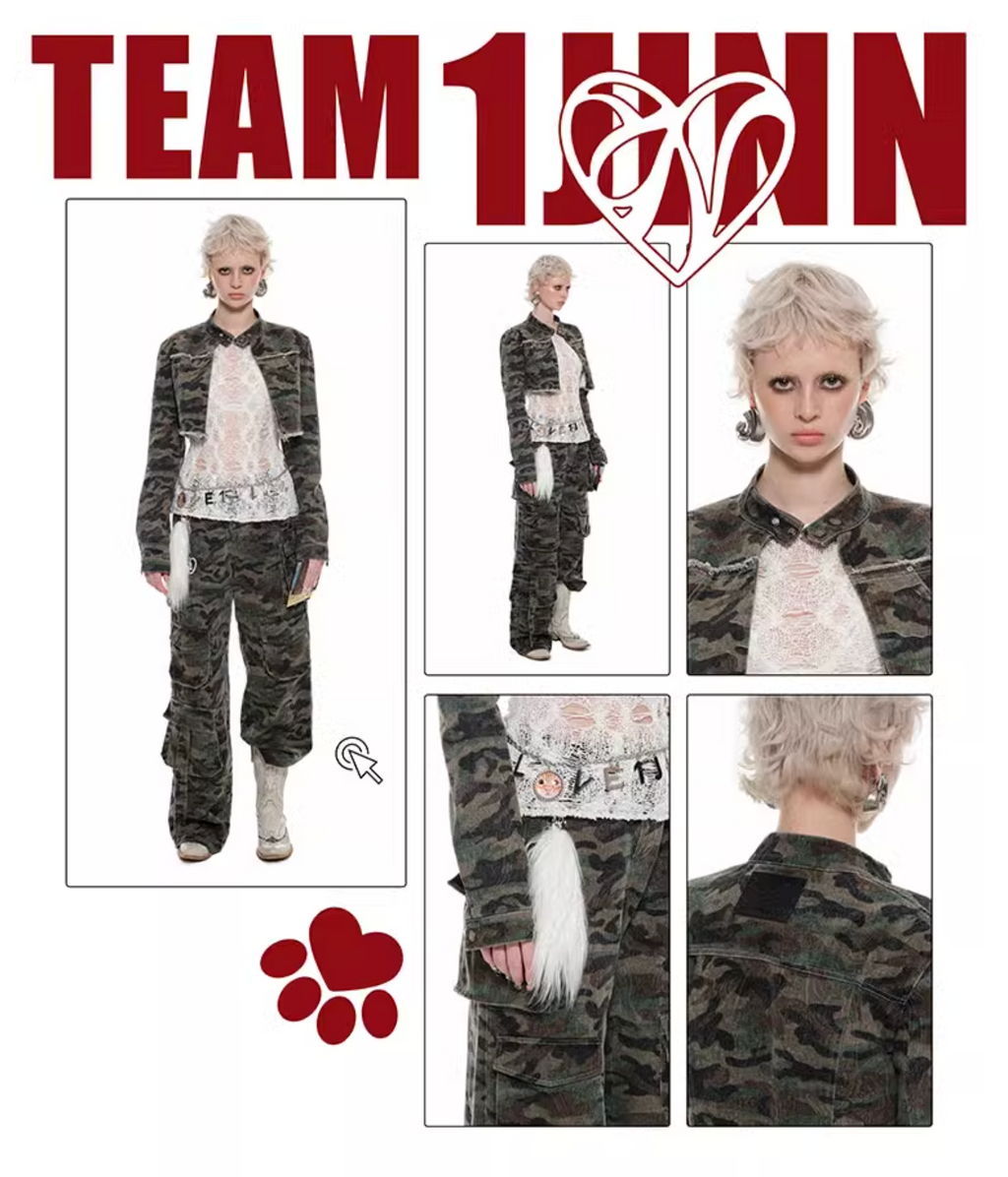 XORA CAMO CROPPED JACKET