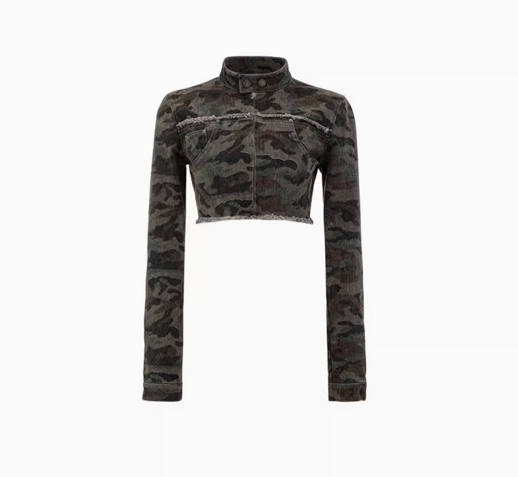 XORA CAMO CROPPED JACKET