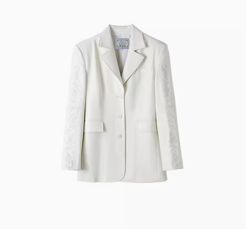 GEMALA FAUX LEATHER BLAZER – 2colors