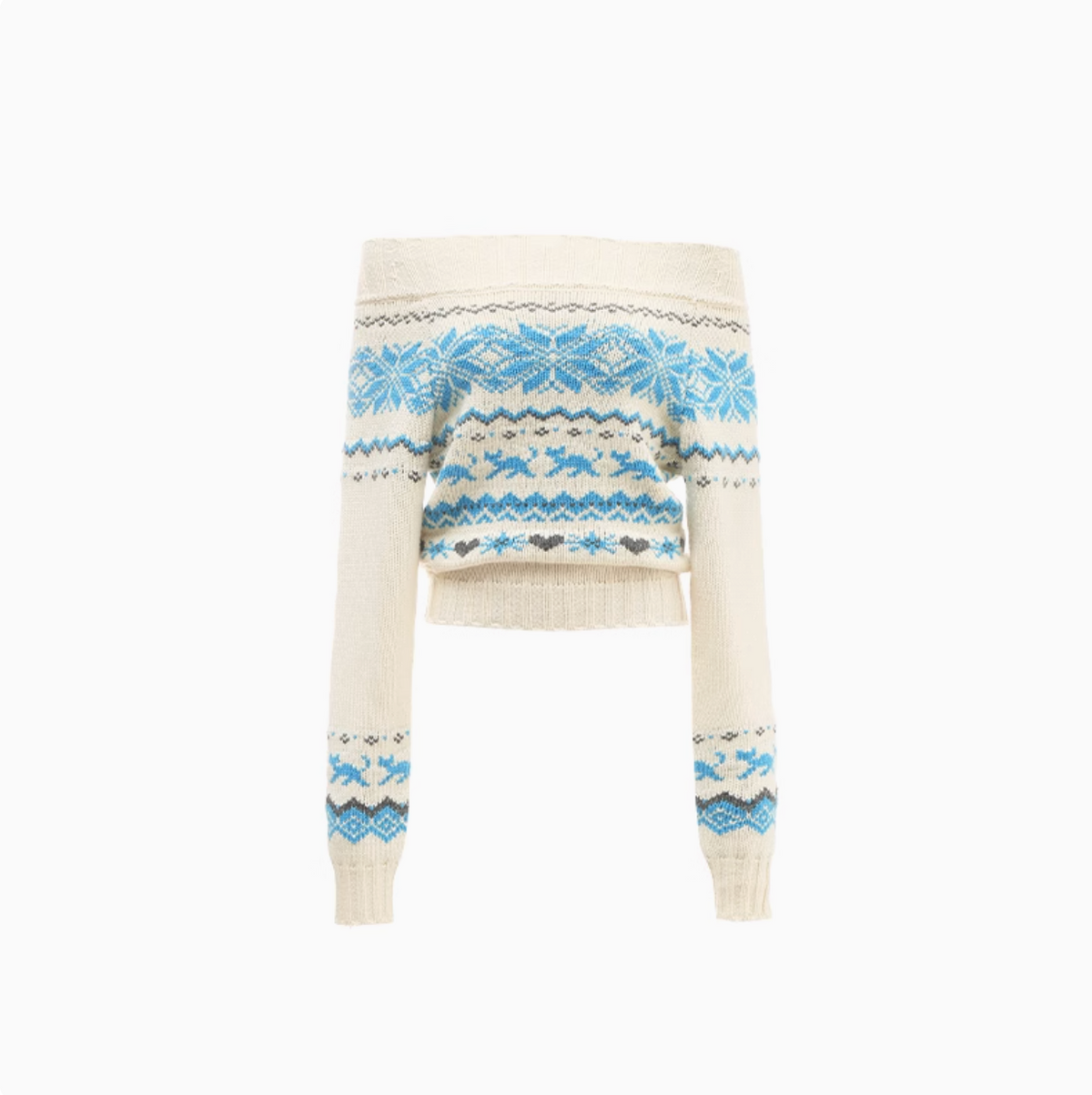 🇹🇭 TANAオフショルダー ノルディックカットアウトニット ♱ (全3色）