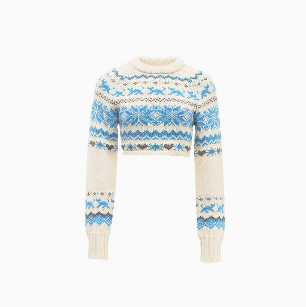 🇹🇭TANAノルディック クロップドニットトップス ♱ (全2色）