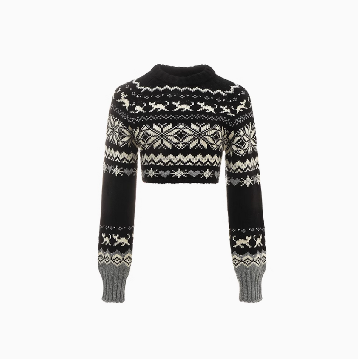 🇹🇭TANAノルディック クロップドニットトップス ♱ (全2色）