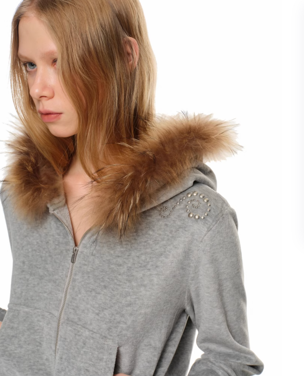 INDIE VELVET RACCOON FUR HOODIE 2-PIECE SET – 3colors