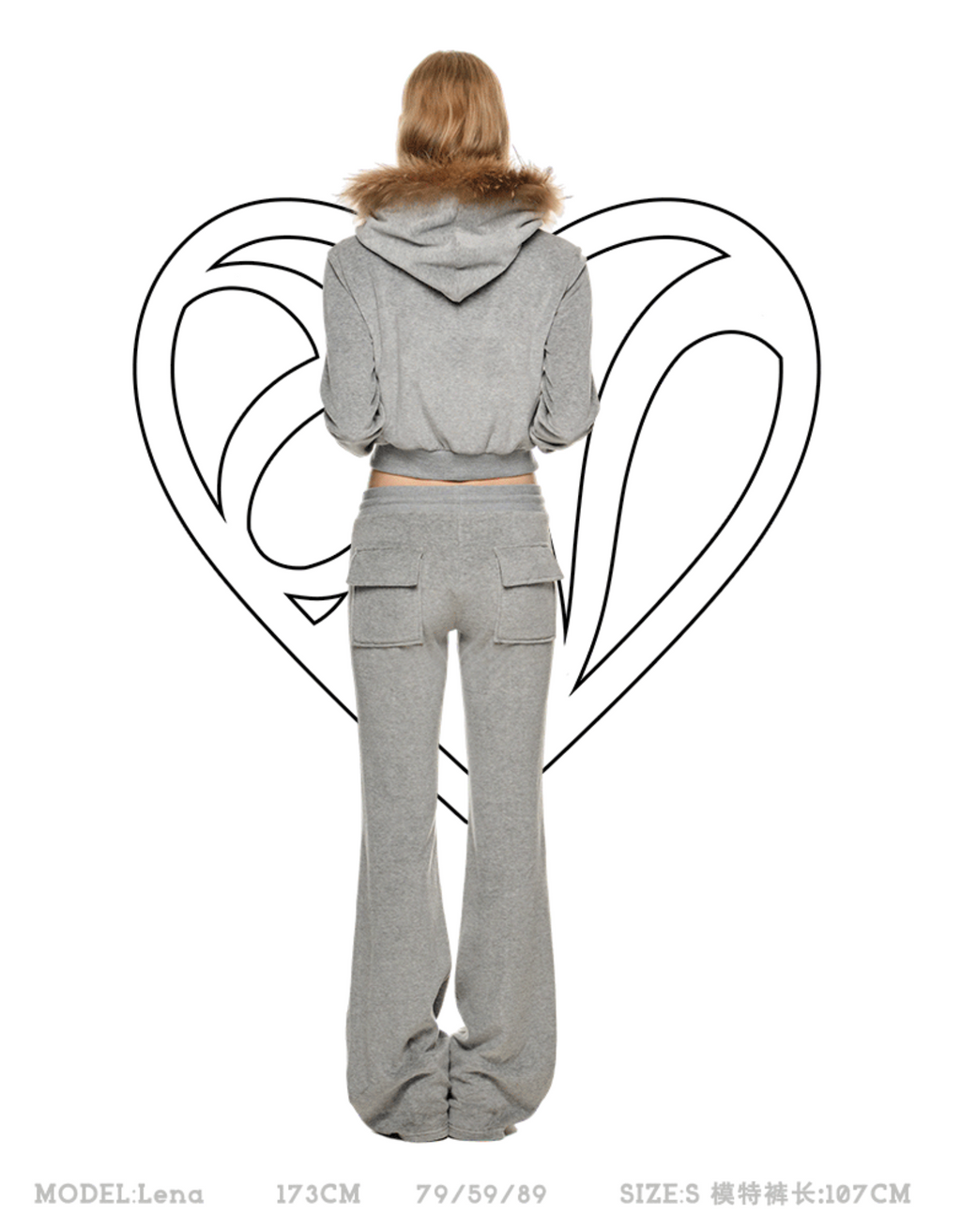 INDIE VELVET RACCOON FUR HOODIE 2-PIECE SET – 3colors