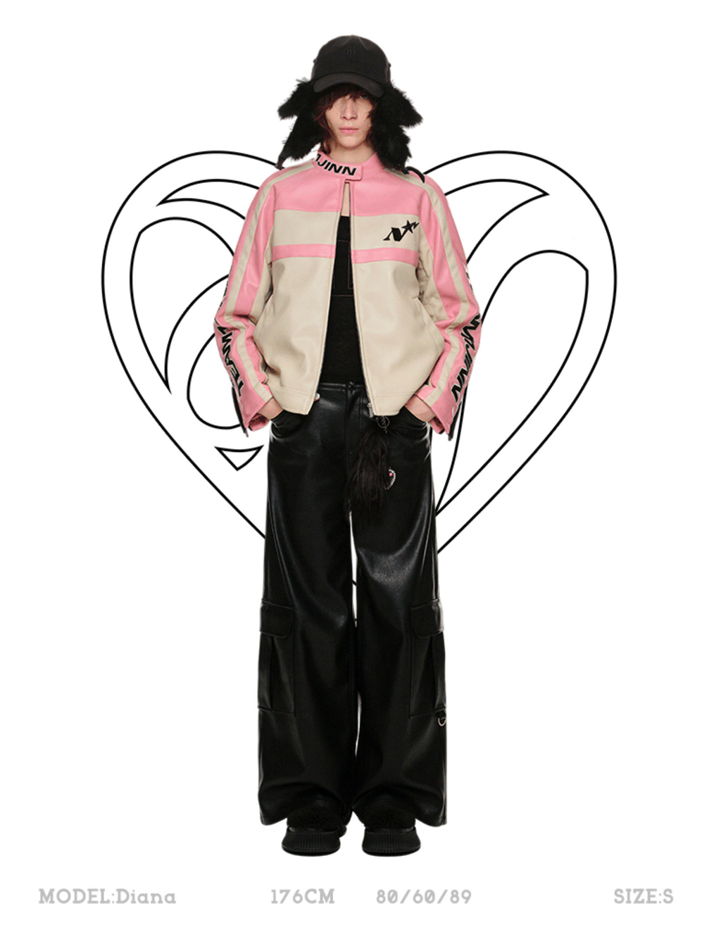 PADDED MOTO JACKET – PINK