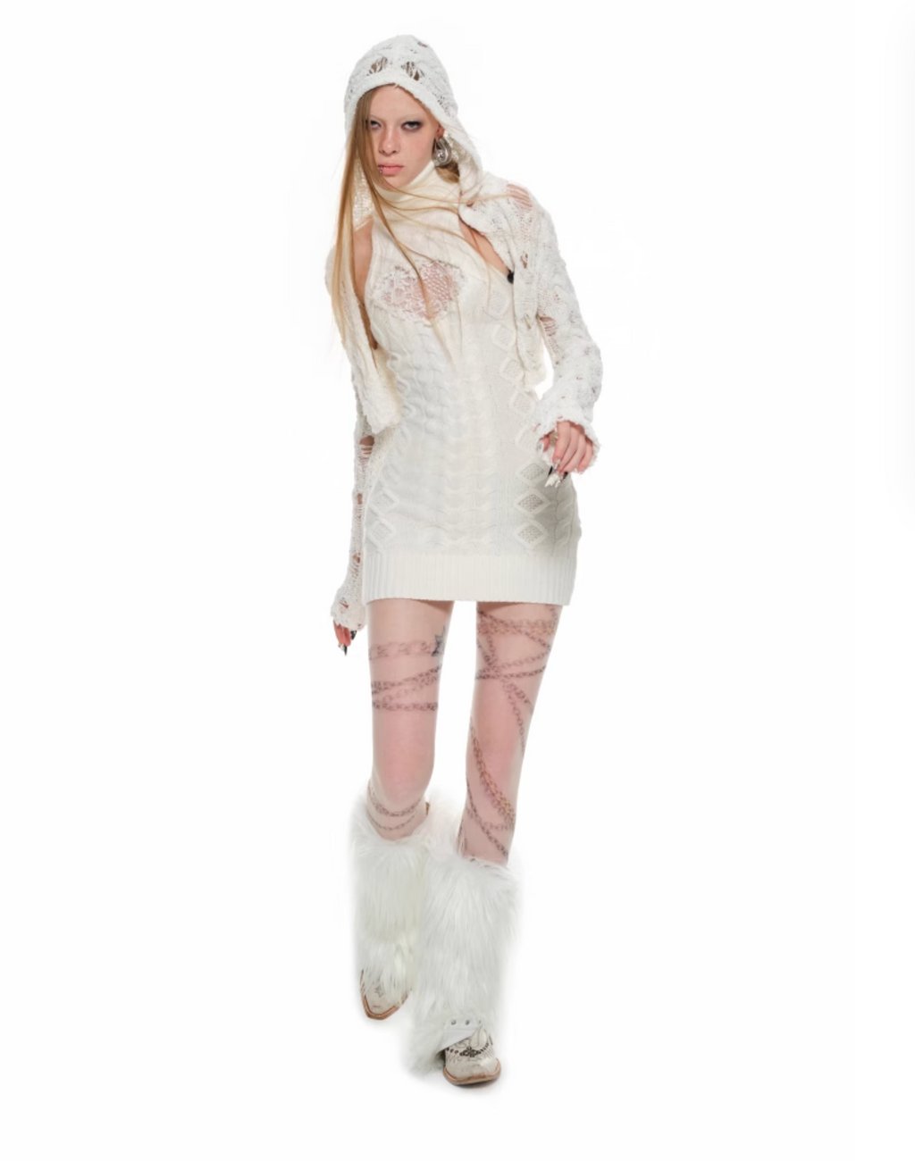 ARIA CABLE KNIT VEST DRESS – 3colors