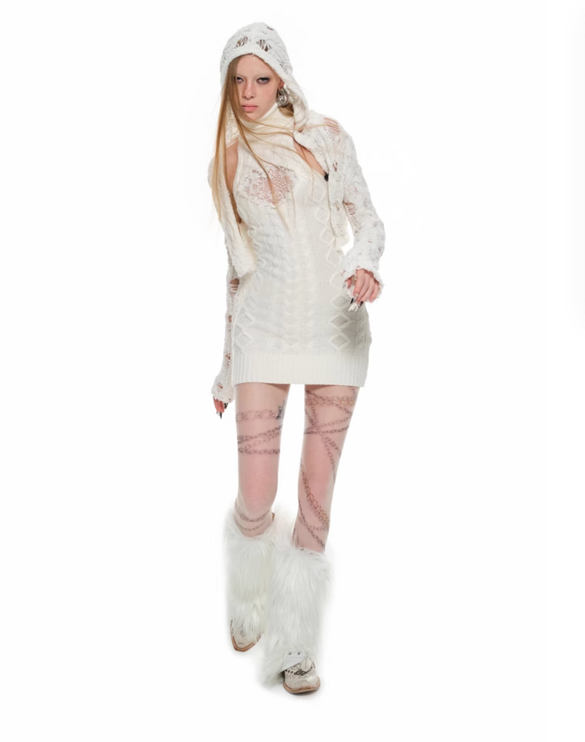 ARIA CABLE KNIT VEST DRESS – 3colors