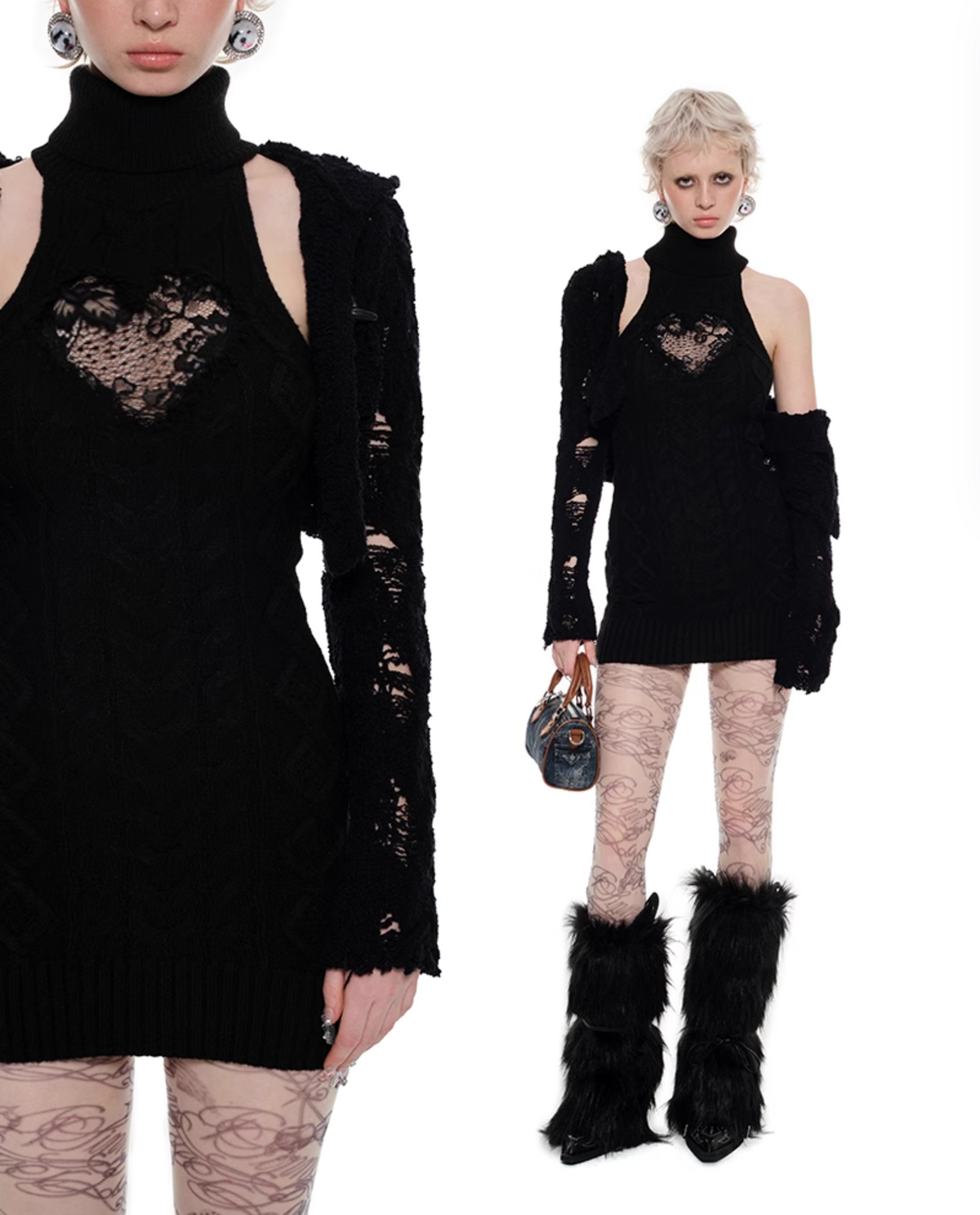 ARIA CABLE KNIT VEST DRESS – 3colors
