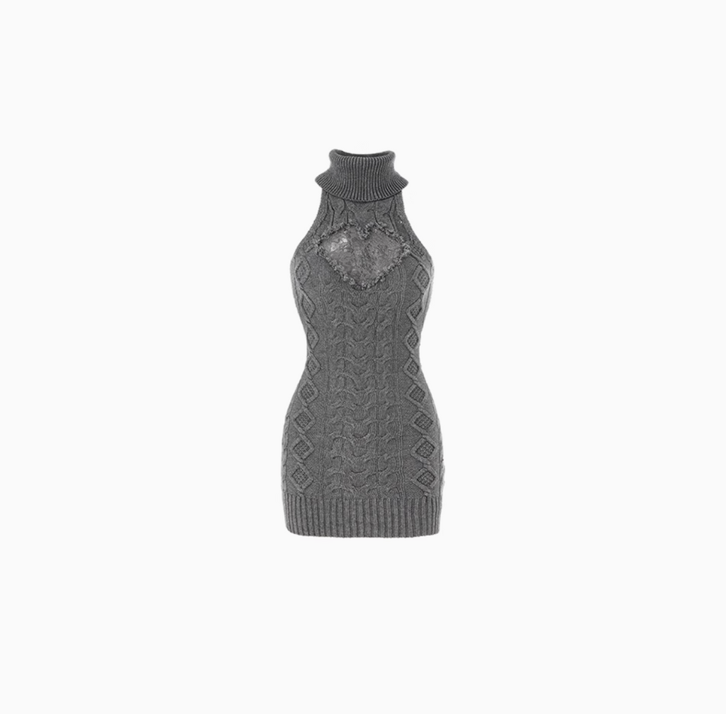 ARIA CABLE KNIT VEST DRESS – 3colors