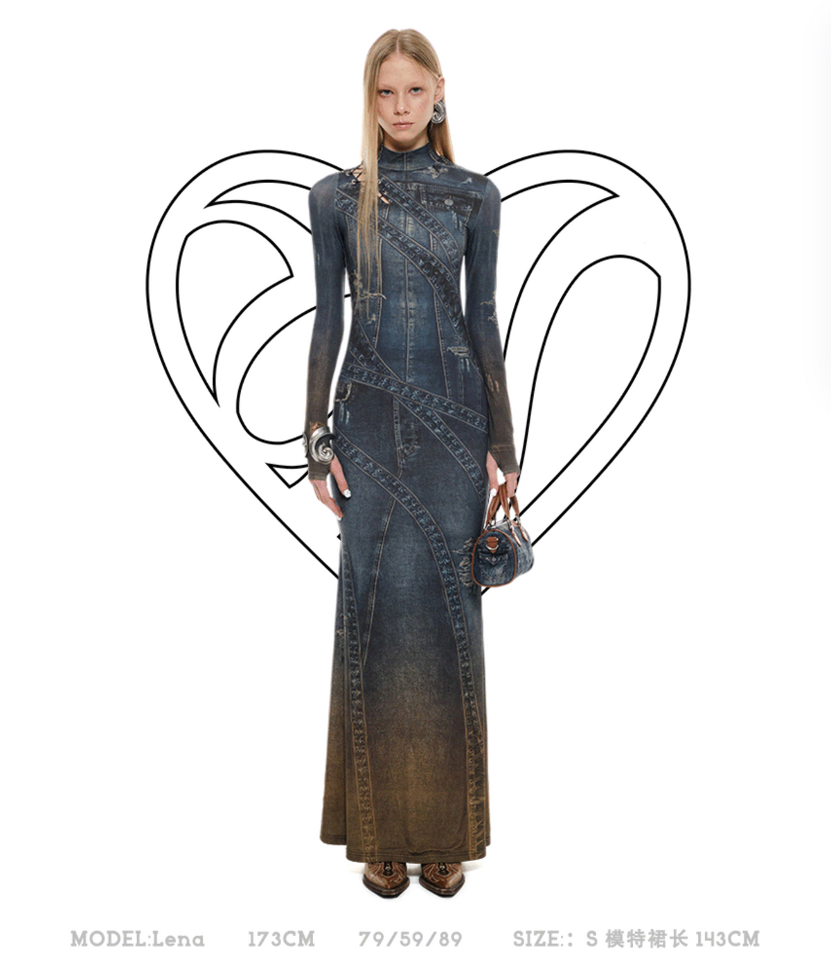 IN STOCK | NAVY GAULTIER MAXI DRESS