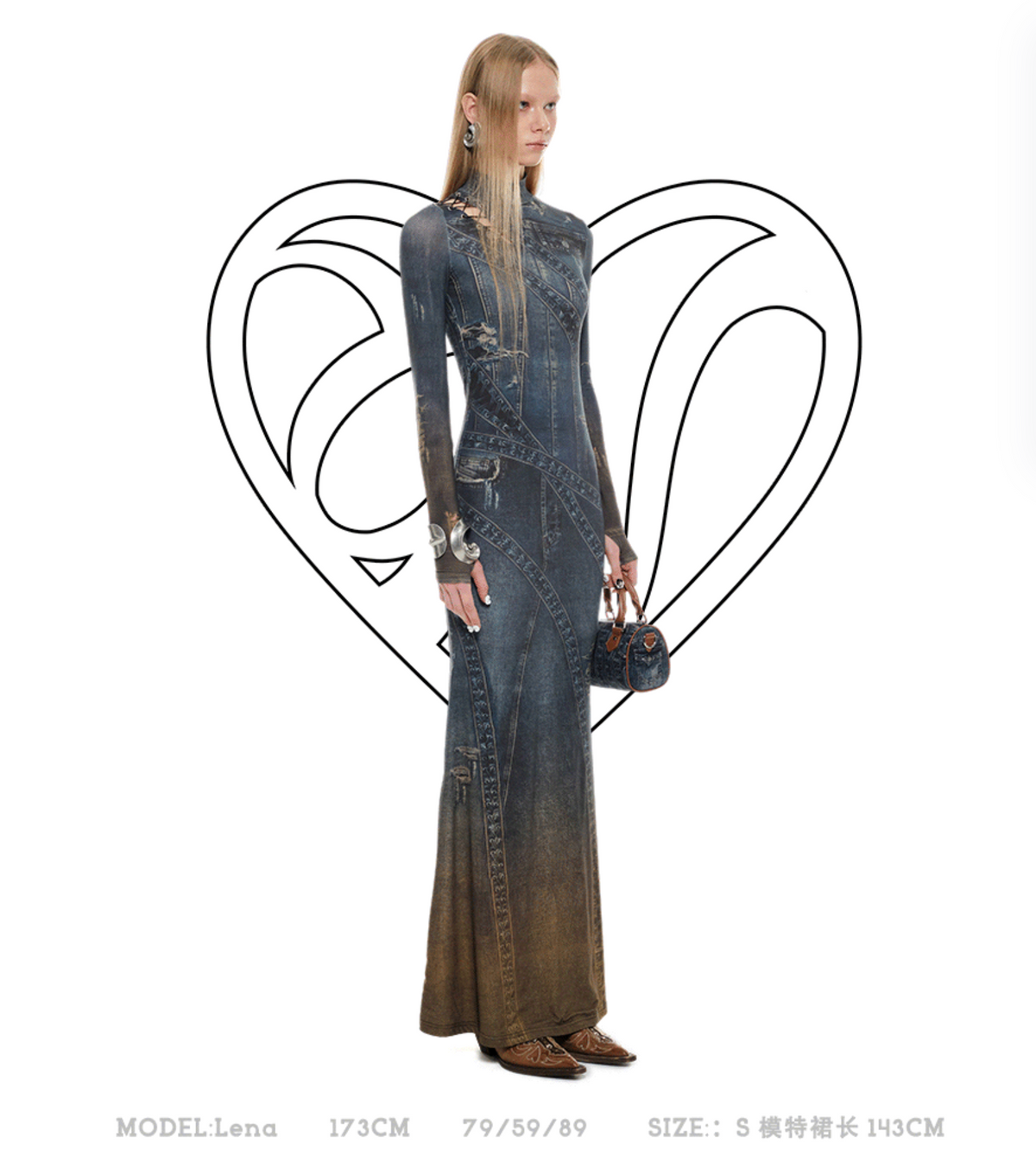 IN STOCK | NAVY GAULTIER MAXI DRESS