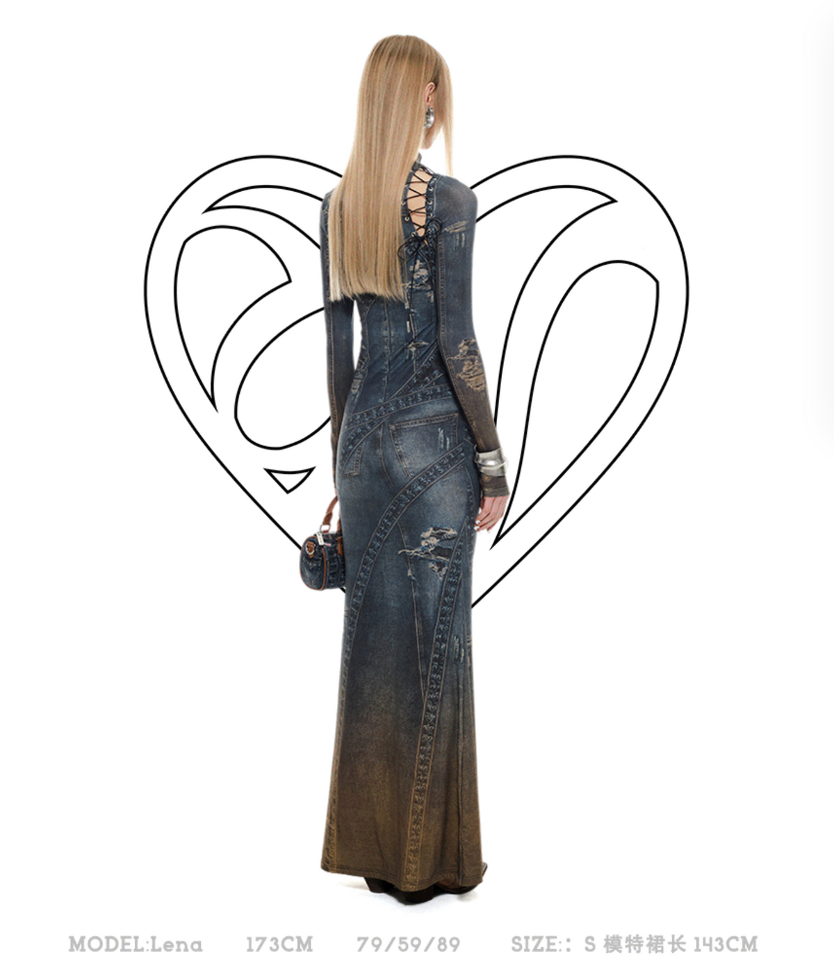 IN STOCK | NAVY GAULTIER MAXI DRESS