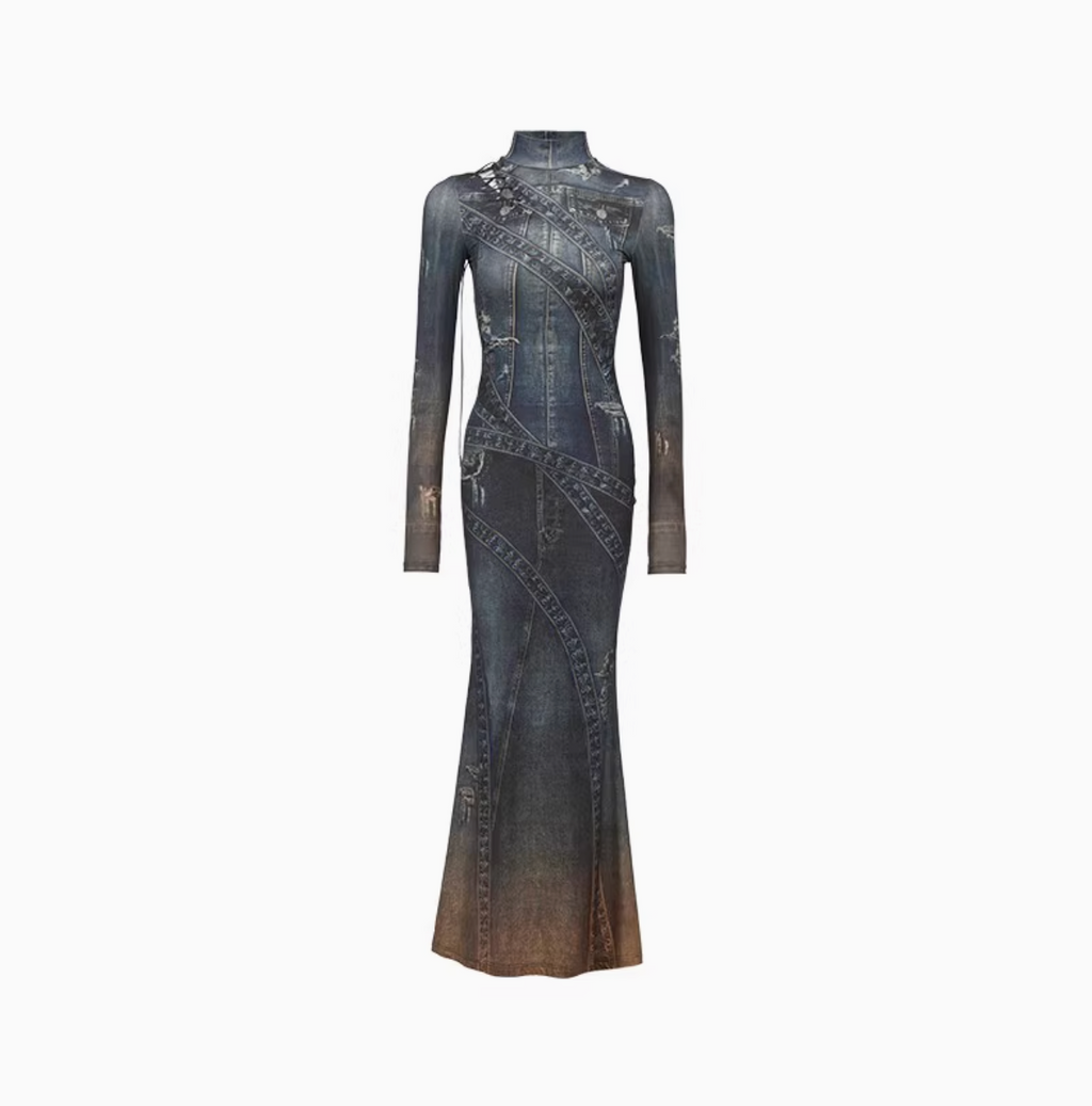 IN STOCK | NAVY GAULTIER MAXI DRESS
