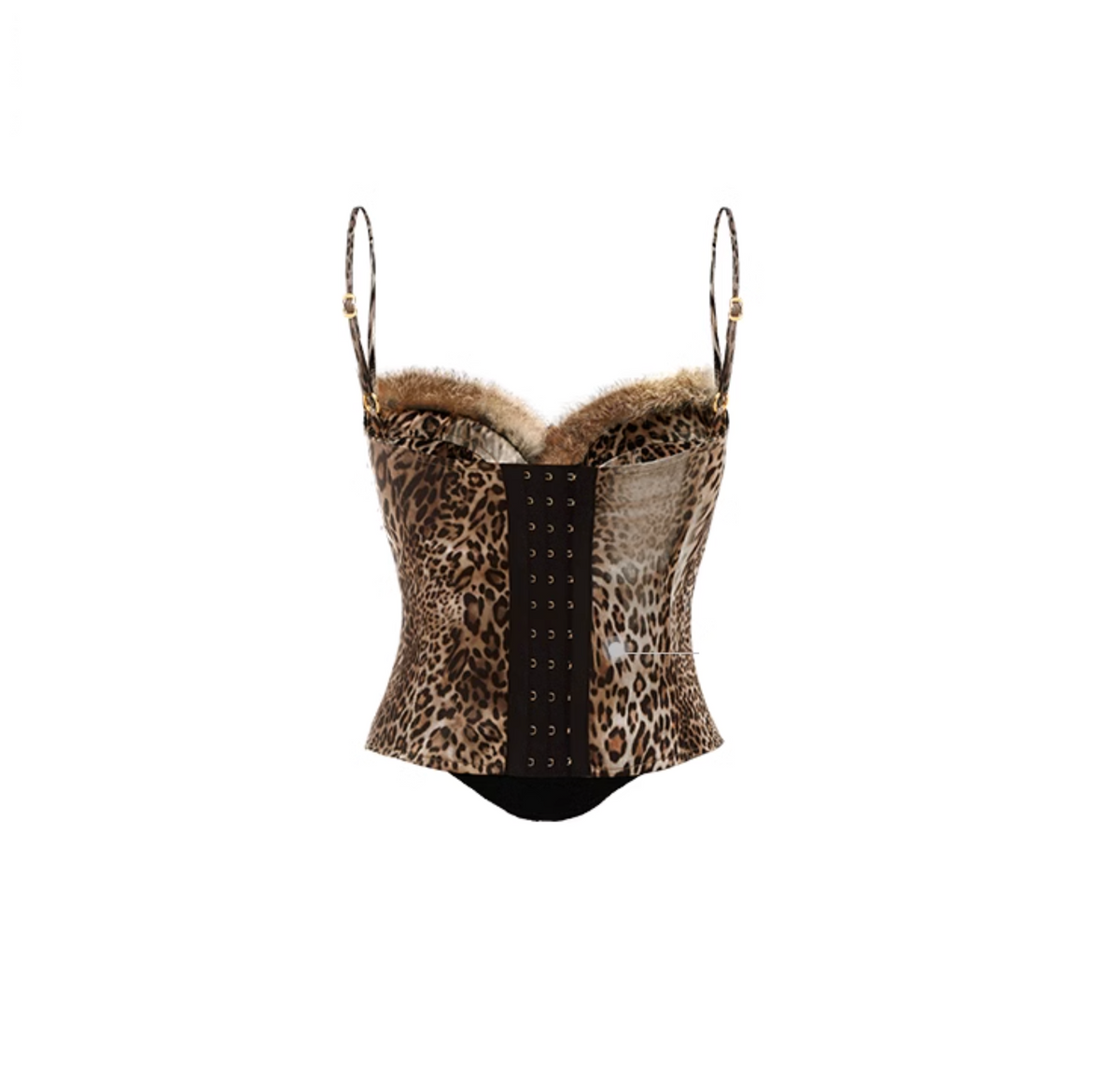 RABBIT FUR LEOPARD TOP & JEANS & 2-PIECE SET