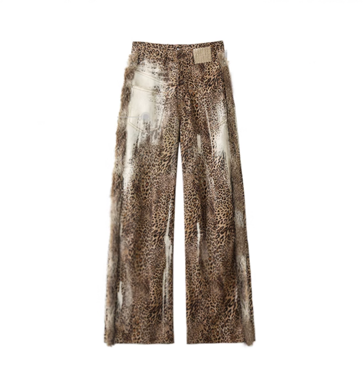 RABBIT FUR LEOPARD TOP & JEANS & 2-PIECE SET