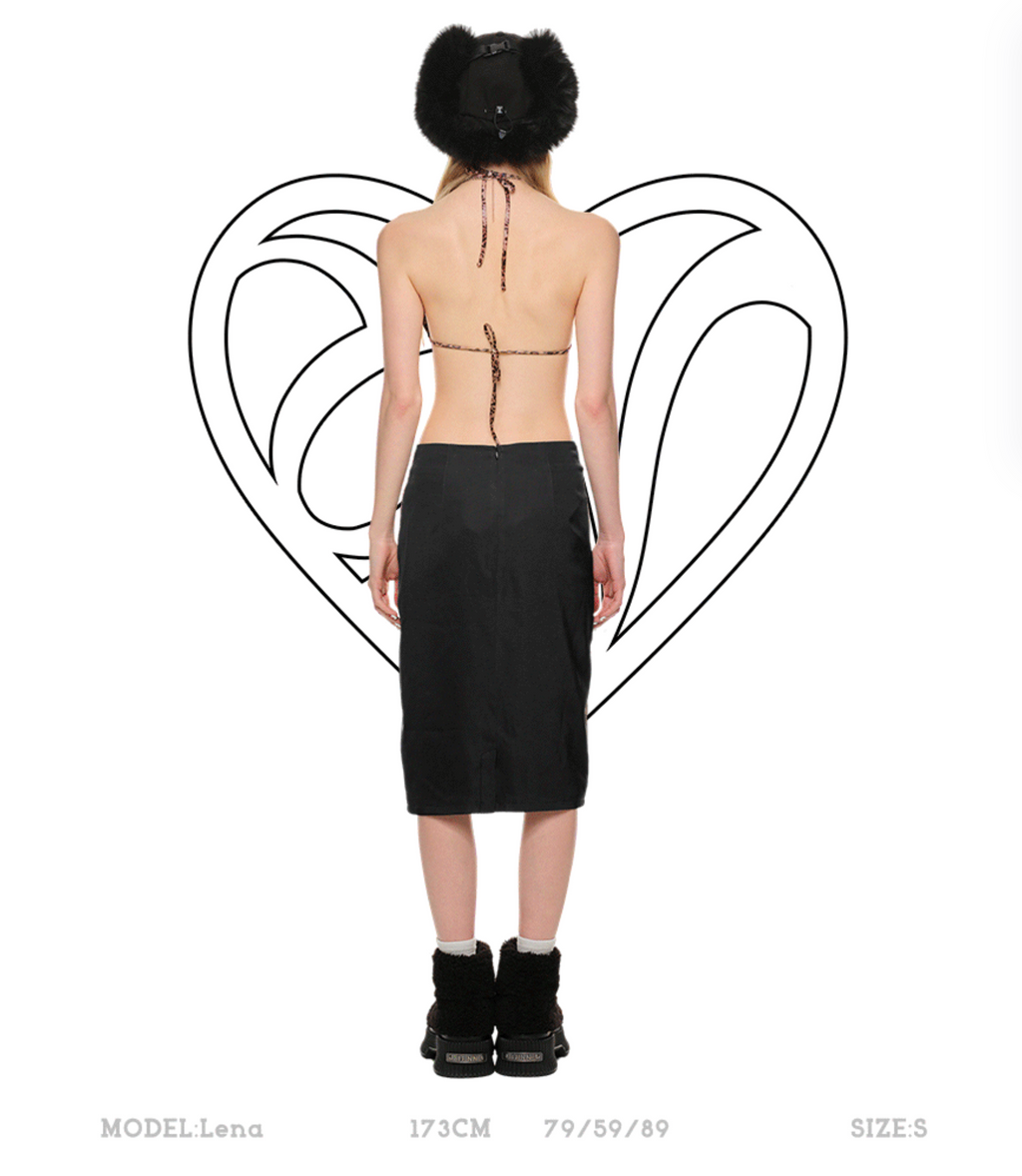 THRONE CAT LEOPARD MIDI SKIRT