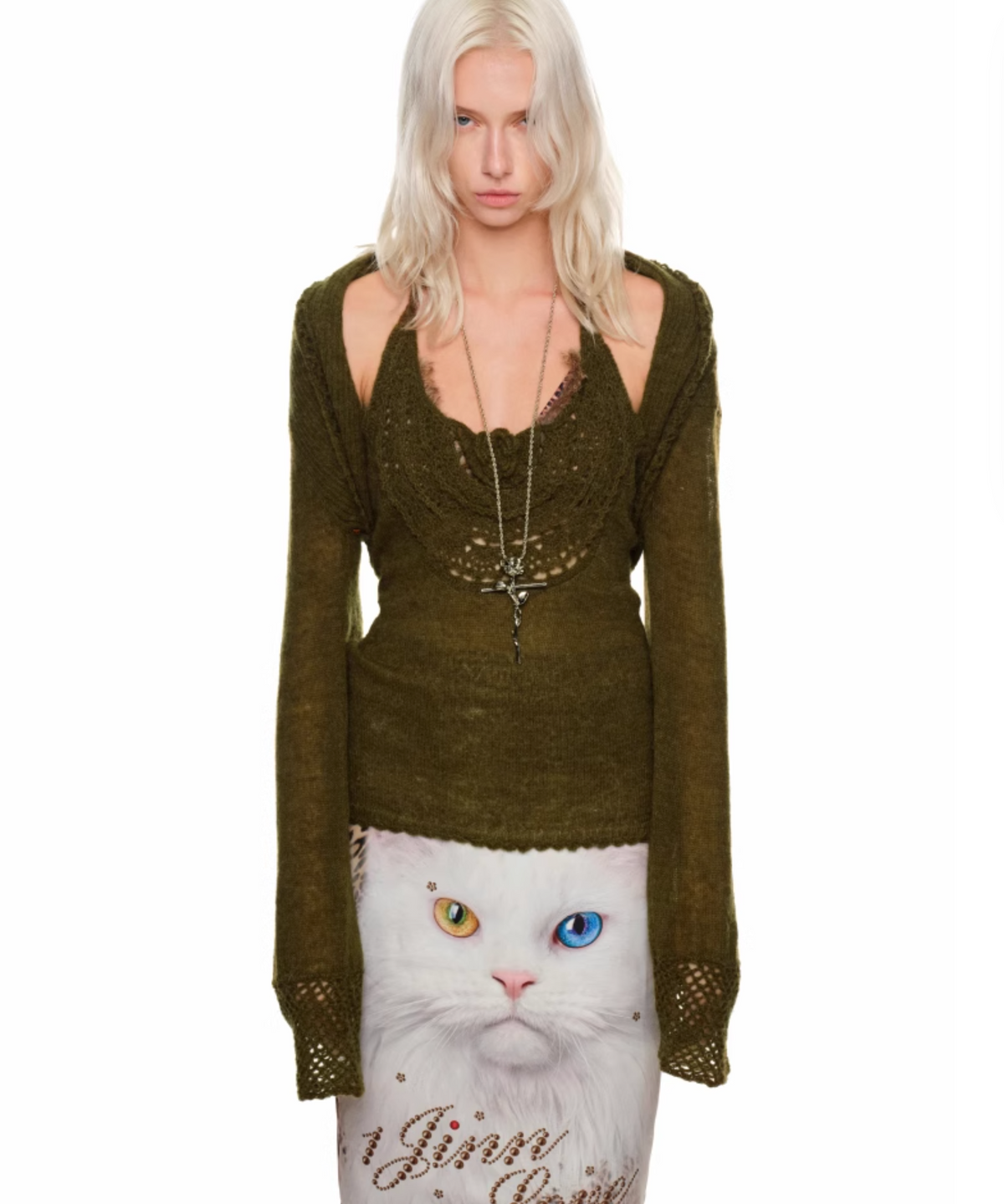 THRONE CAT LEOPARD MIDI SKIRT