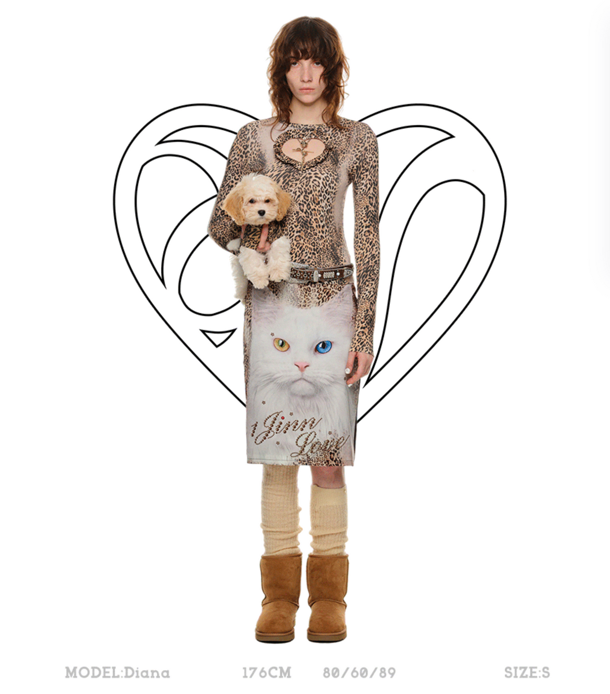 THRONE CAT LEOPARD MIDI SKIRT