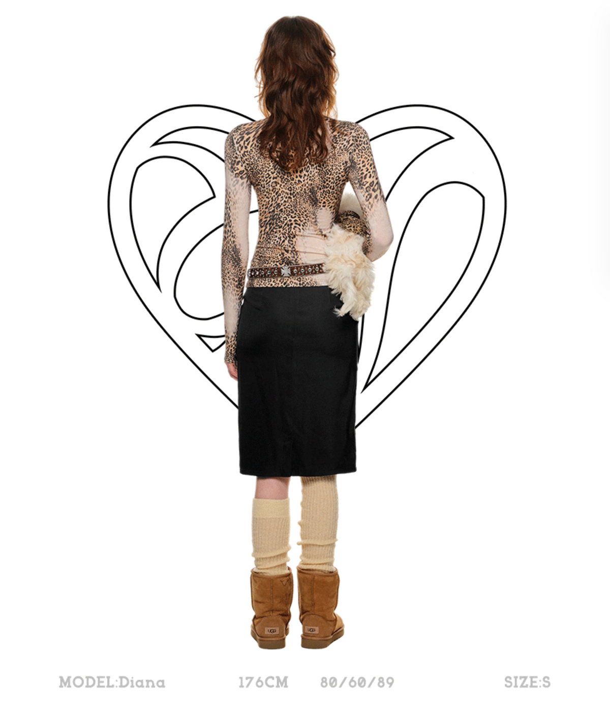THRONE CAT LEOPARD MIDI SKIRT