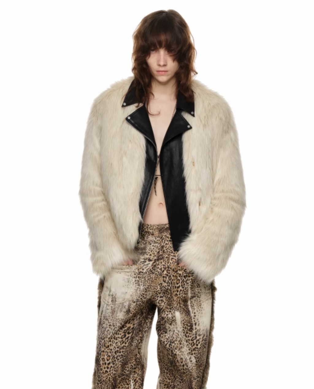 CREAM FUR DELISH FAUX-FUR JACKET