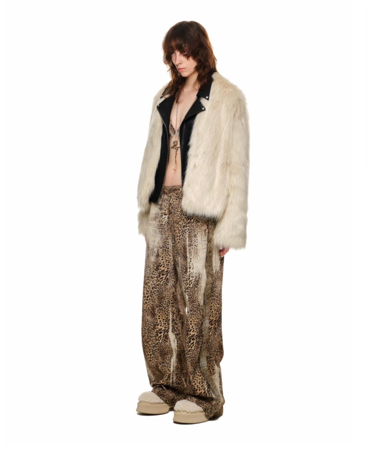 CREAM FUR DELISH FAUX-FUR JACKET