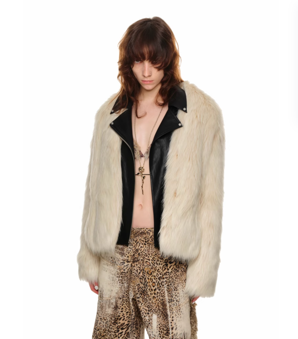 CREAM FUR DELISH FAUX-FUR JACKET