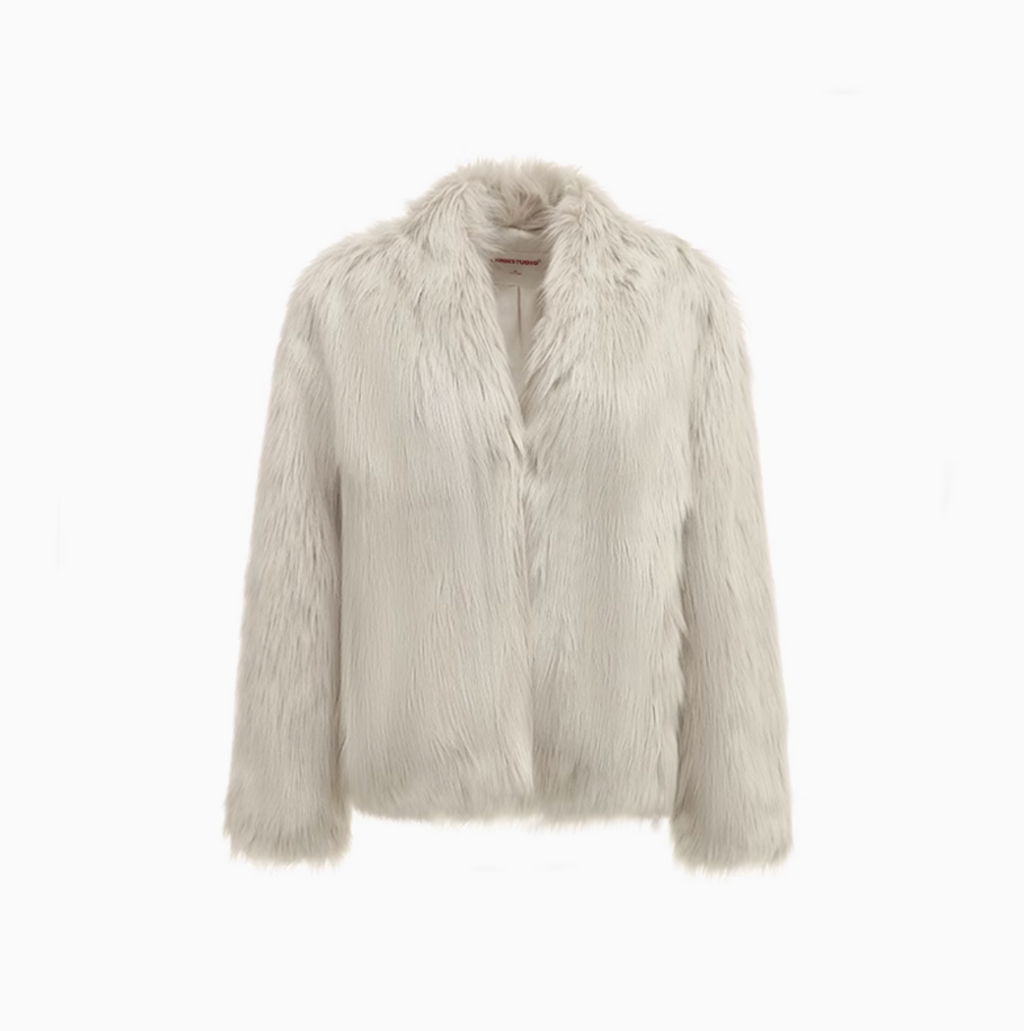 CREAM FUR DELISH FAUX-FUR JACKET