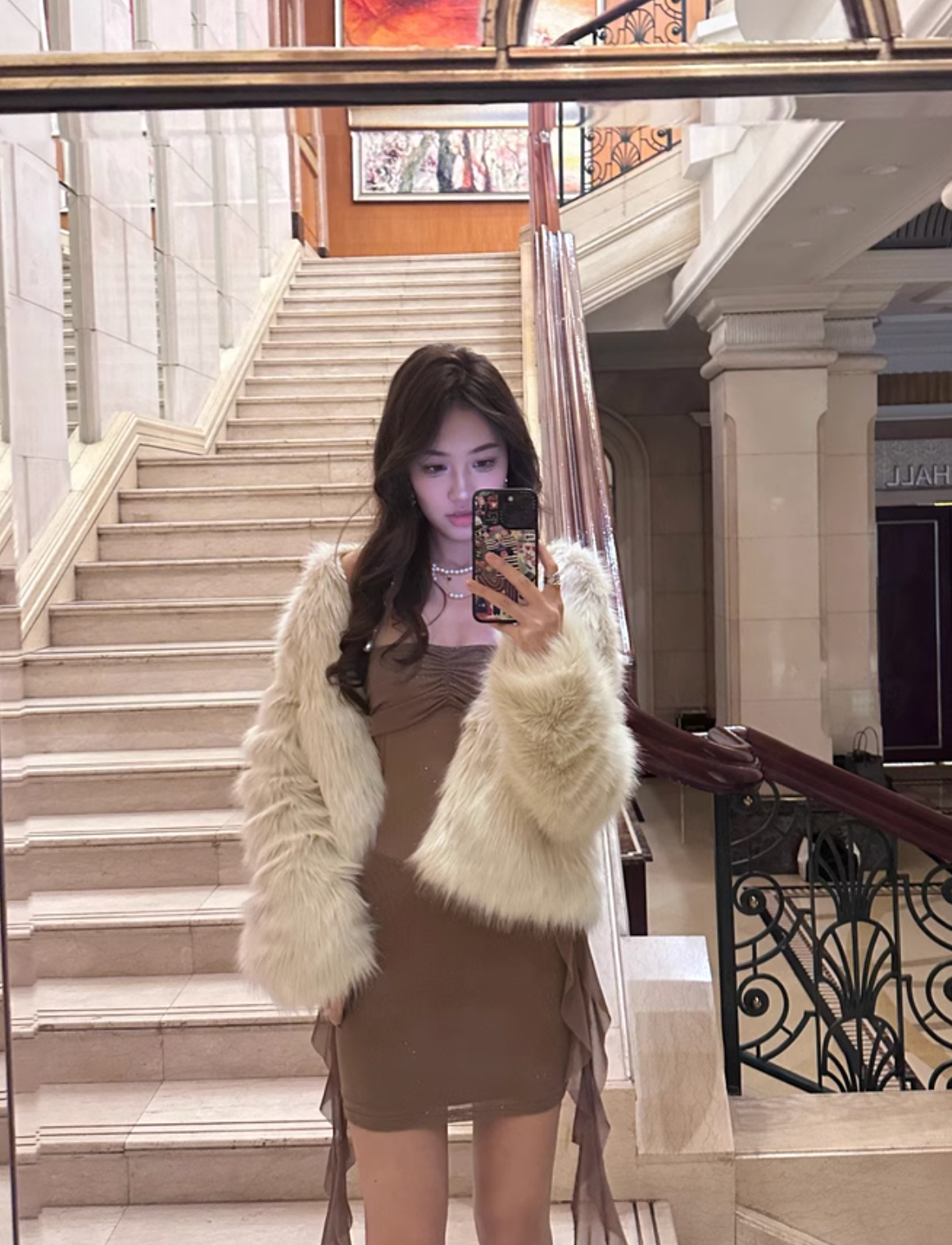CREAM FUR DELISH FAUX-FUR JACKET