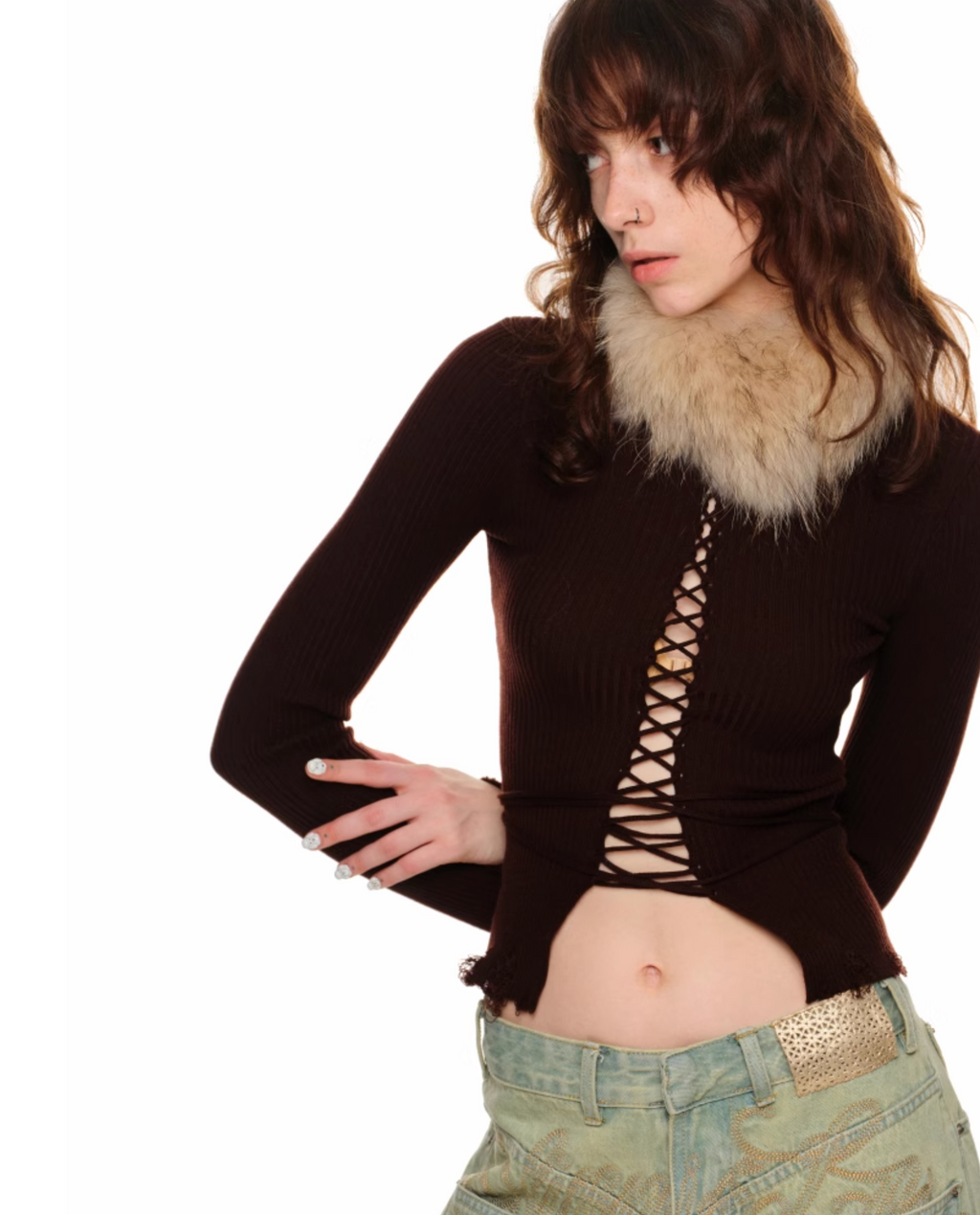 BLUE RUBYJANE RIBBED TOP – 2colors