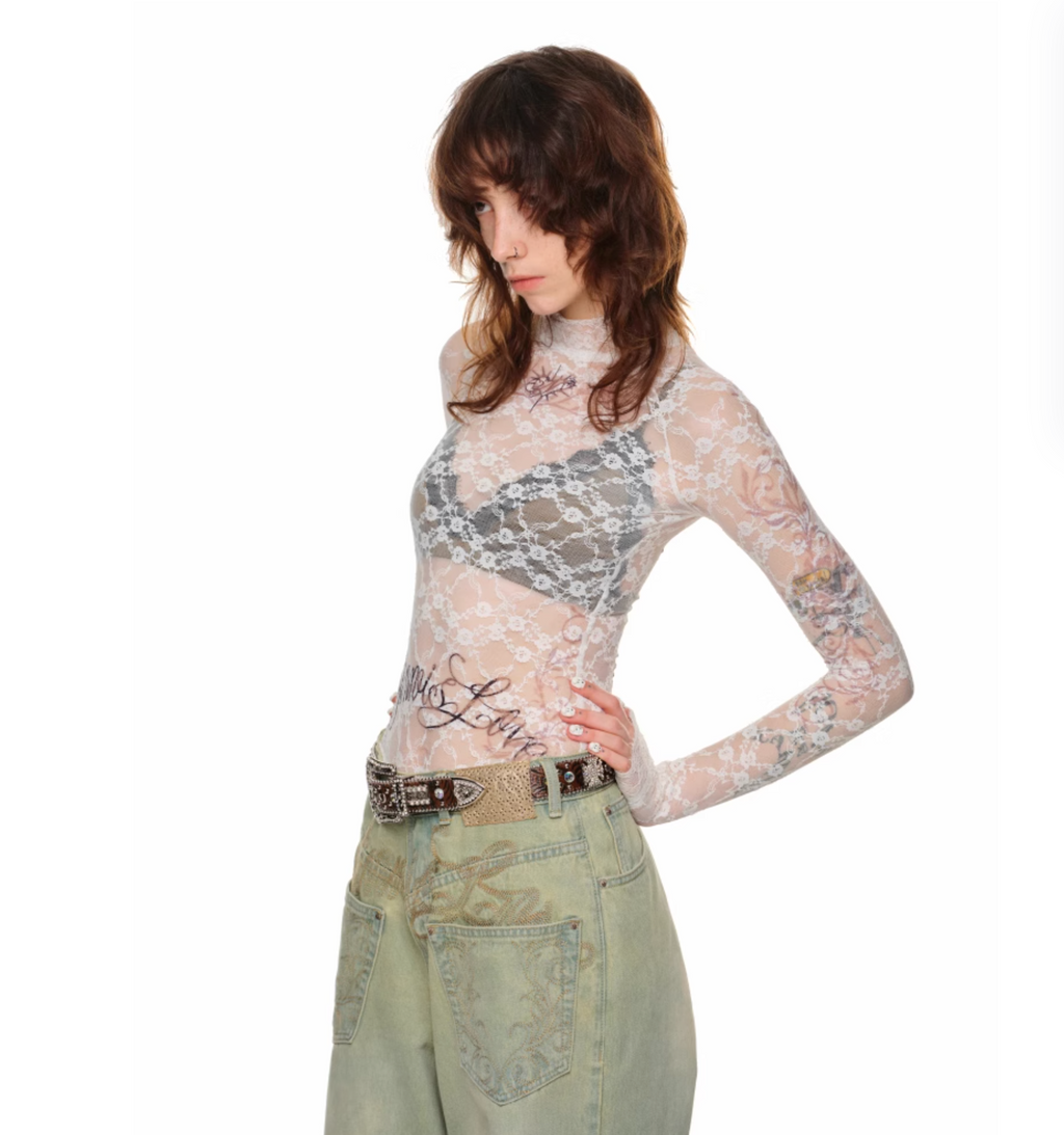 TATTOO 01 VINTAGE LACE TOP