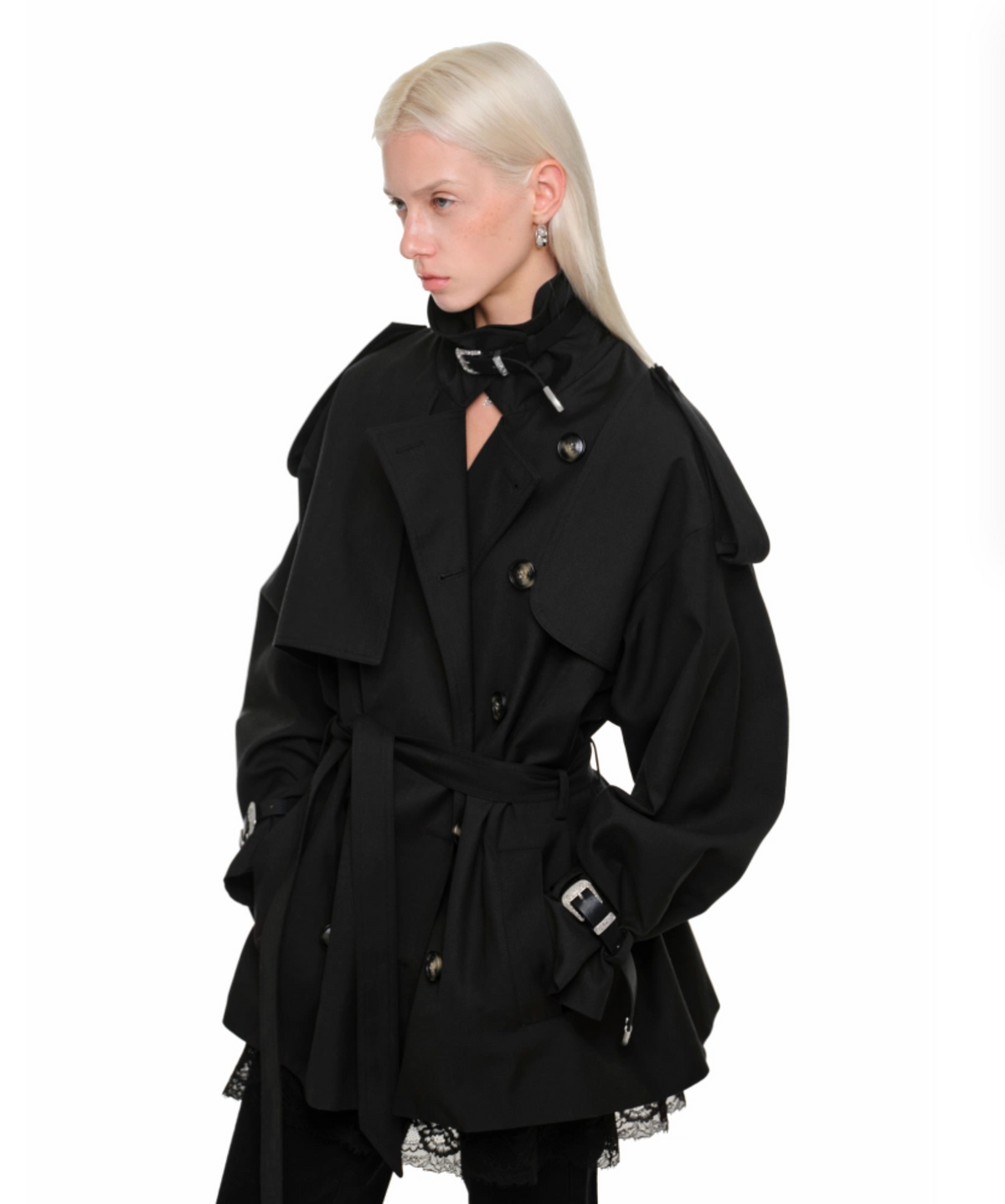 BEIGE ARLINGTON OVER MID TRENCH COAT – 2colors