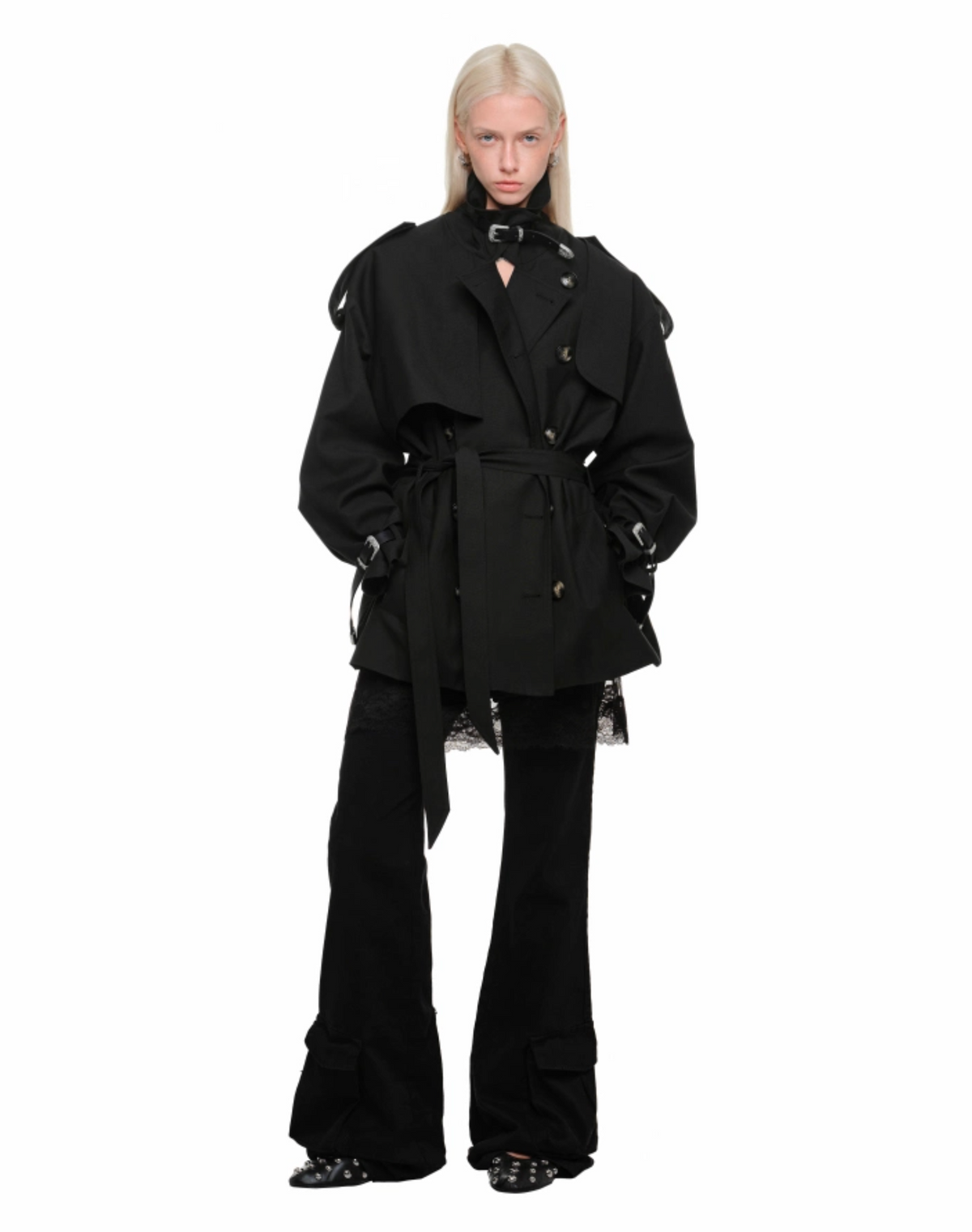 BEIGE ARLINGTON OVER MID TRENCH COAT – 2colors