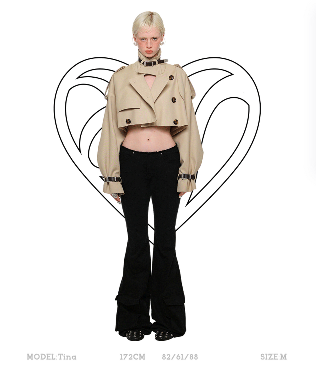 BEIGE ARLINGTON CROPPED TRENCH COAT – 2colors
