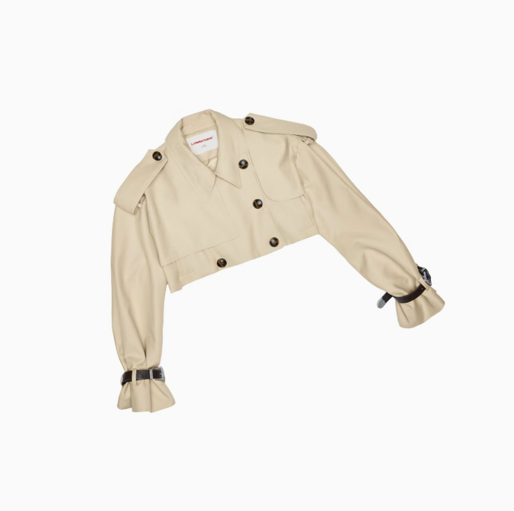 BEIGE ARLINGTON CROPPED TRENCH COAT – 2colors