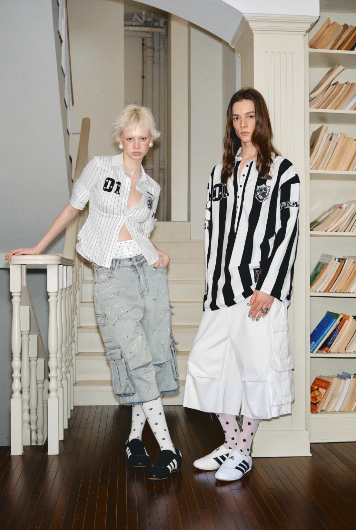 WHITE CAT BLESS YOU BERMUDA LOW DENIM SHORTS