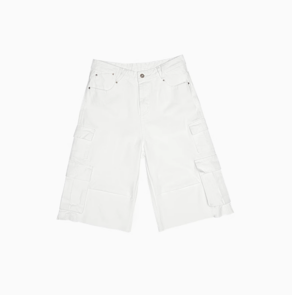 CAT BLESS YOU CARGO DENIM PANTS & BERMUDA LOW DENIM SHORTS (1JINN EXCLUSIVE)