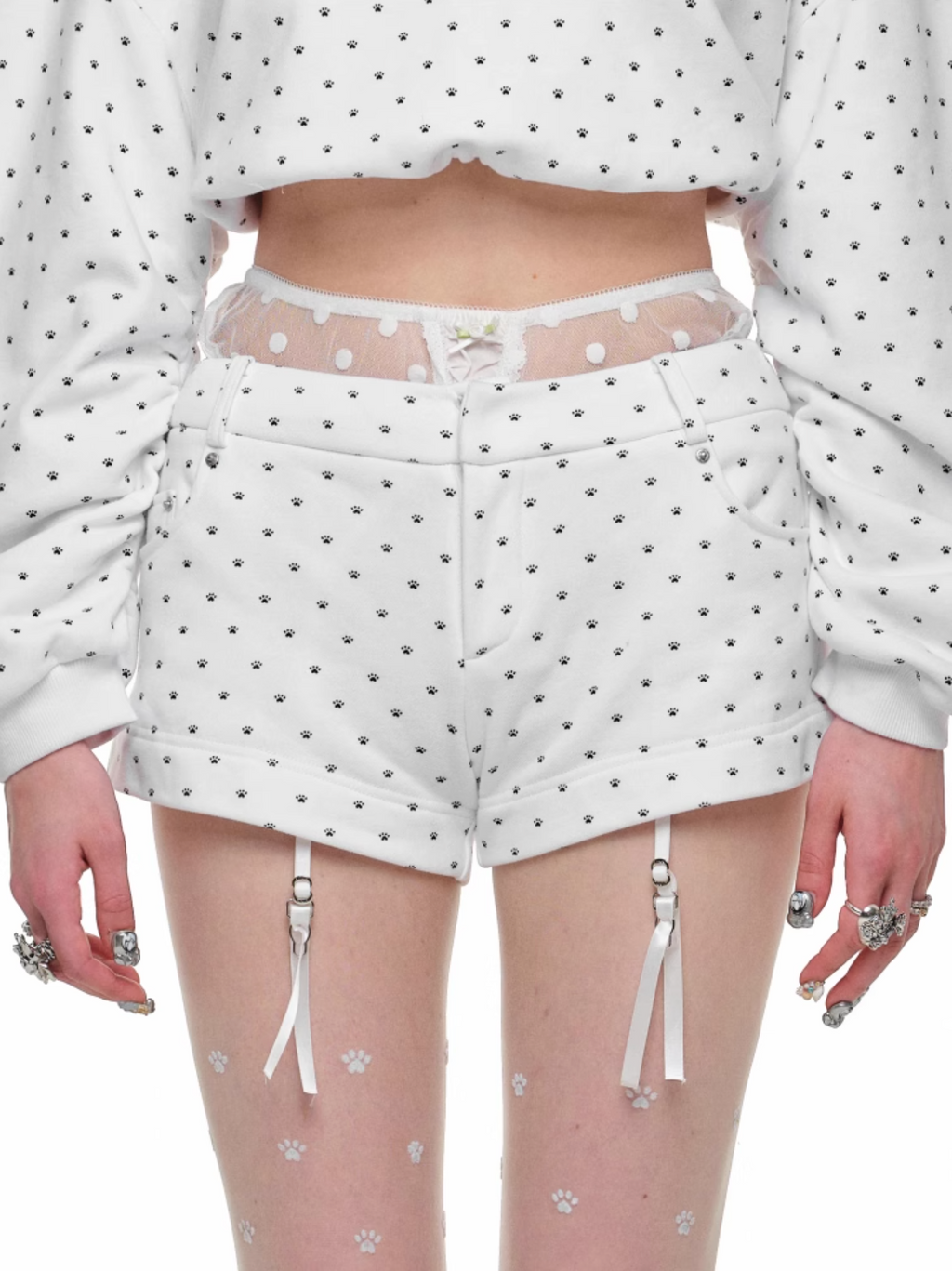 NYKKO CROPPED HOODIE + SWEATSHORTS 2-PIECE SET – 2colors